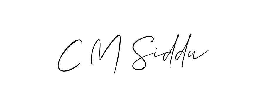 Allison_Script is a professional signature style that is perfect for those who want to add a touch of class to their signature. It is also a great choice for those who want to make their signature more unique. Get C M Siddu name to fancy signature for free. C M Siddu signature style 2 images and pictures png