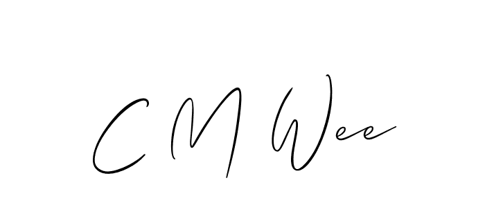 if you are searching for the best signature style for your name C M Wee. so please give up your signature search. here we have designed multiple signature styles  using Allison_Script. C M Wee signature style 2 images and pictures png