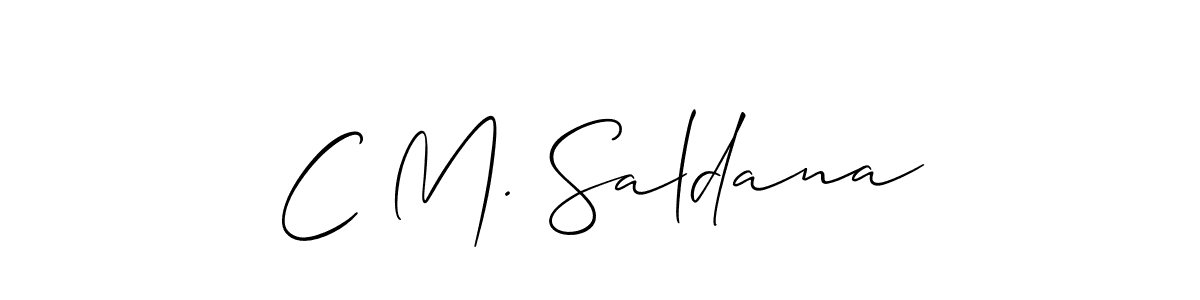 Best and Professional Signature Style for C M. Saldana. Allison_Script Best Signature Style Collection. C M. Saldana signature style 2 images and pictures png