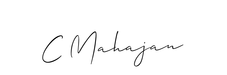 Design your own signature with our free online signature maker. With this signature software, you can create a handwritten (Allison_Script) signature for name C Mahajan. C Mahajan signature style 2 images and pictures png