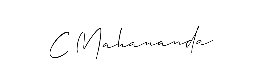 How to Draw C Mahananda signature style? Allison_Script is a latest design signature styles for name C Mahananda. C Mahananda signature style 2 images and pictures png