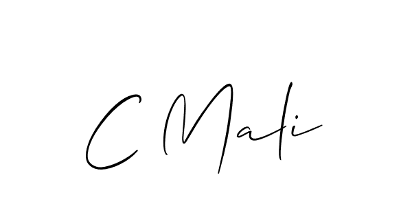 Create a beautiful signature design for name C Mali. With this signature (Allison_Script) fonts, you can make a handwritten signature for free. C Mali signature style 2 images and pictures png