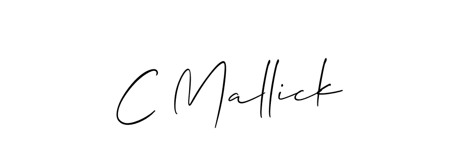 Also You can easily find your signature by using the search form. We will create C Mallick name handwritten signature images for you free of cost using Allison_Script sign style. C Mallick signature style 2 images and pictures png