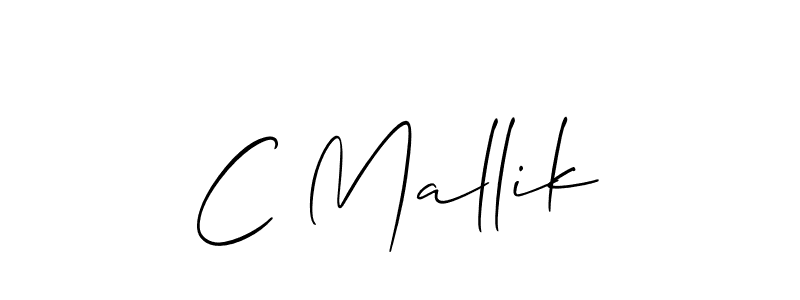 You should practise on your own different ways (Allison_Script) to write your name (C Mallik) in signature. don't let someone else do it for you. C Mallik signature style 2 images and pictures png