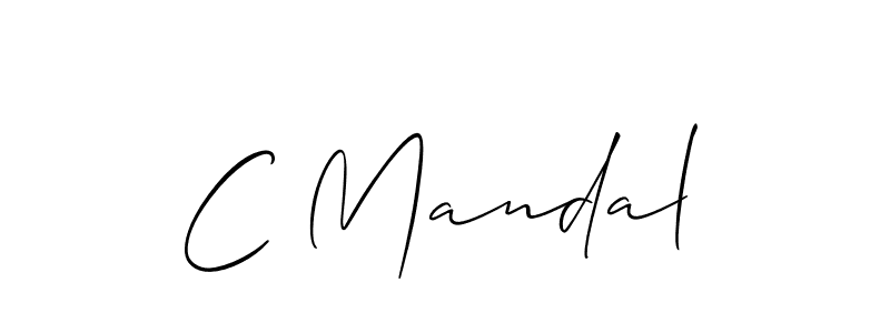 The best way (Allison_Script) to make a short signature is to pick only two or three words in your name. The name C Mandal include a total of six letters. For converting this name. C Mandal signature style 2 images and pictures png