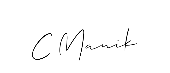 How to make C Manik signature? Allison_Script is a professional autograph style. Create handwritten signature for C Manik name. C Manik signature style 2 images and pictures png