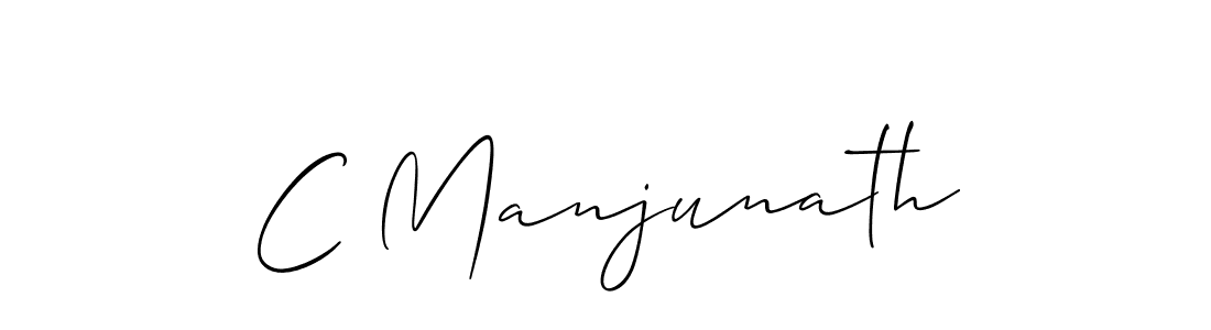 Make a beautiful signature design for name C Manjunath. With this signature (Allison_Script) style, you can create a handwritten signature for free. C Manjunath signature style 2 images and pictures png