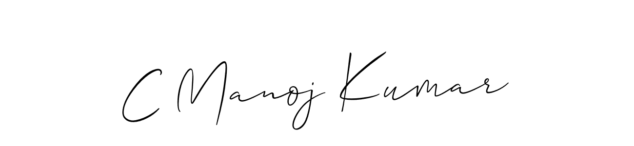 Use a signature maker to create a handwritten signature online. With this signature software, you can design (Allison_Script) your own signature for name C Manoj Kumar. C Manoj Kumar signature style 2 images and pictures png