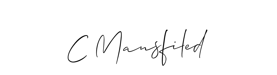 You should practise on your own different ways (Allison_Script) to write your name (C Mansfiled) in signature. don't let someone else do it for you. C Mansfiled signature style 2 images and pictures png