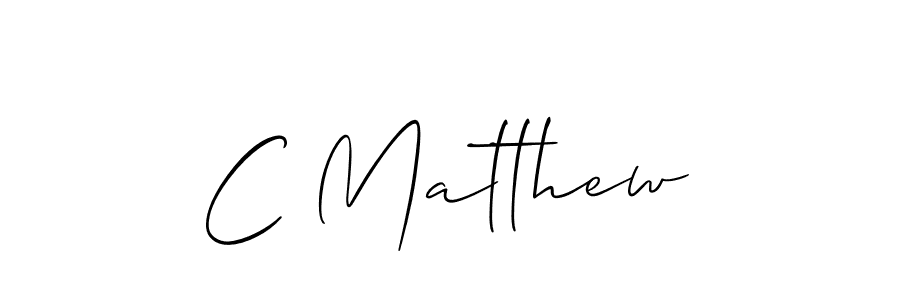 How to make C Matthew signature? Allison_Script is a professional autograph style. Create handwritten signature for C Matthew name. C Matthew signature style 2 images and pictures png