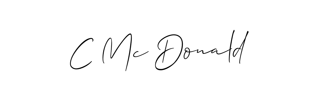 You should practise on your own different ways (Allison_Script) to write your name (C Mc Donald) in signature. don't let someone else do it for you. C Mc Donald signature style 2 images and pictures png