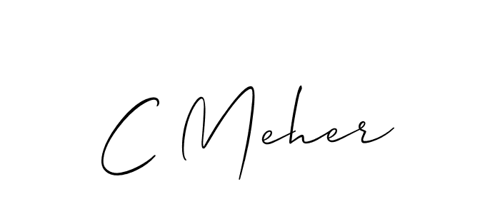 Create a beautiful signature design for name C Meher. With this signature (Allison_Script) fonts, you can make a handwritten signature for free. C Meher signature style 2 images and pictures png