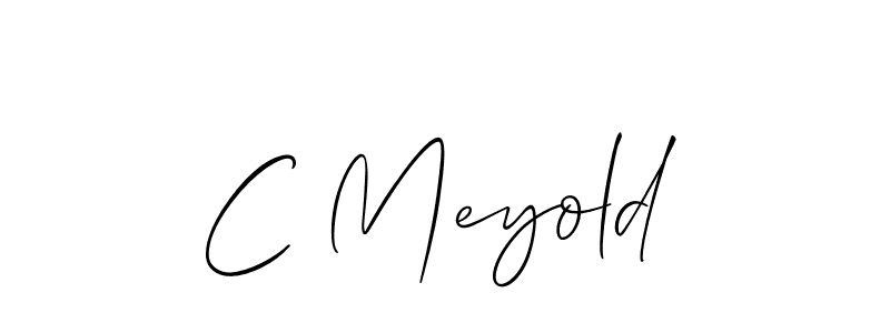 How to make C Meyold name signature. Use Allison_Script style for creating short signs online. This is the latest handwritten sign. C Meyold signature style 2 images and pictures png
