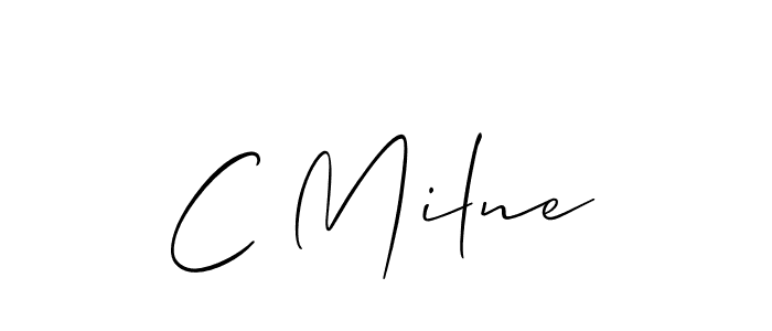 C Milne stylish signature style. Best Handwritten Sign (Allison_Script) for my name. Handwritten Signature Collection Ideas for my name C Milne. C Milne signature style 2 images and pictures png