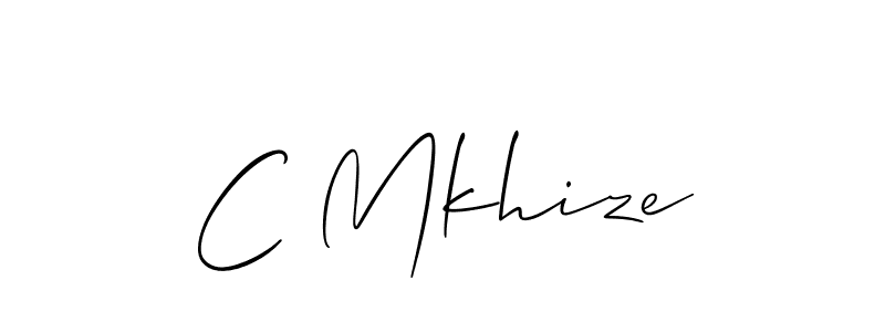 Make a beautiful signature design for name C Mkhize. With this signature (Allison_Script) style, you can create a handwritten signature for free. C Mkhize signature style 2 images and pictures png