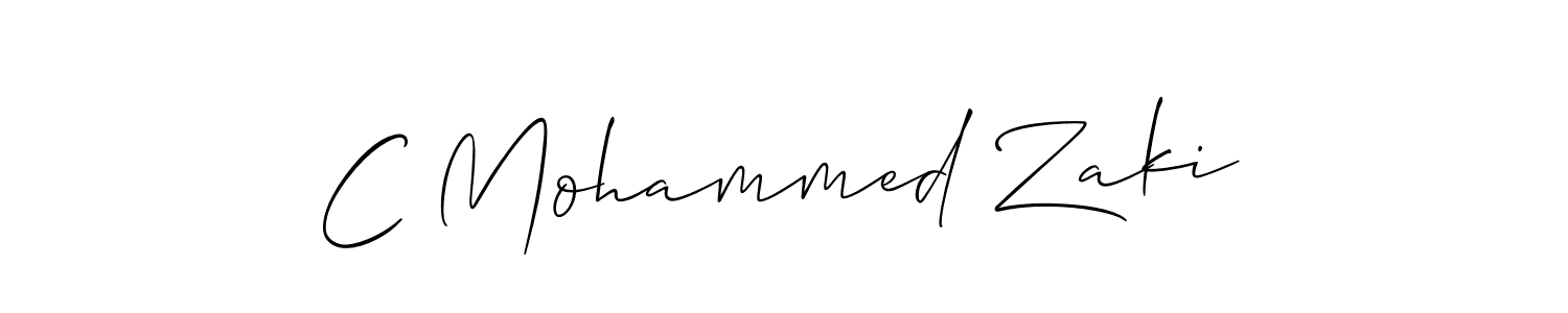 if you are searching for the best signature style for your name C Mohammed Zaki. so please give up your signature search. here we have designed multiple signature styles  using Allison_Script. C Mohammed Zaki signature style 2 images and pictures png