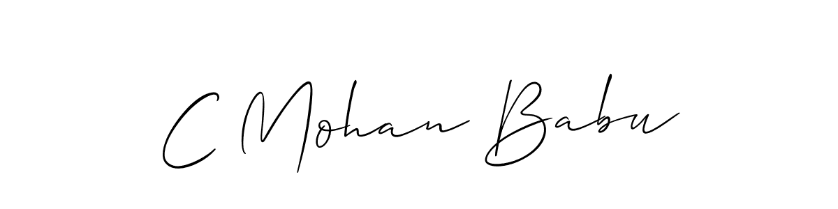 Make a beautiful signature design for name C Mohan Babu. With this signature (Allison_Script) style, you can create a handwritten signature for free. C Mohan Babu signature style 2 images and pictures png