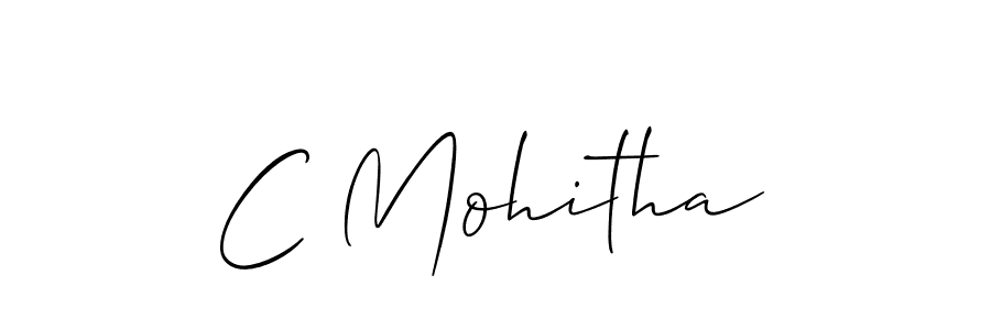 Create a beautiful signature design for name C Mohitha. With this signature (Allison_Script) fonts, you can make a handwritten signature for free. C Mohitha signature style 2 images and pictures png