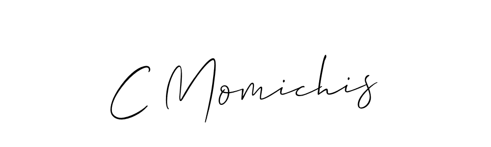 You should practise on your own different ways (Allison_Script) to write your name (C Momichis) in signature. don't let someone else do it for you. C Momichis signature style 2 images and pictures png