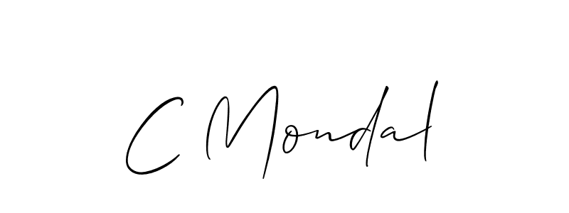 You should practise on your own different ways (Allison_Script) to write your name (C Mondal) in signature. don't let someone else do it for you. C Mondal signature style 2 images and pictures png