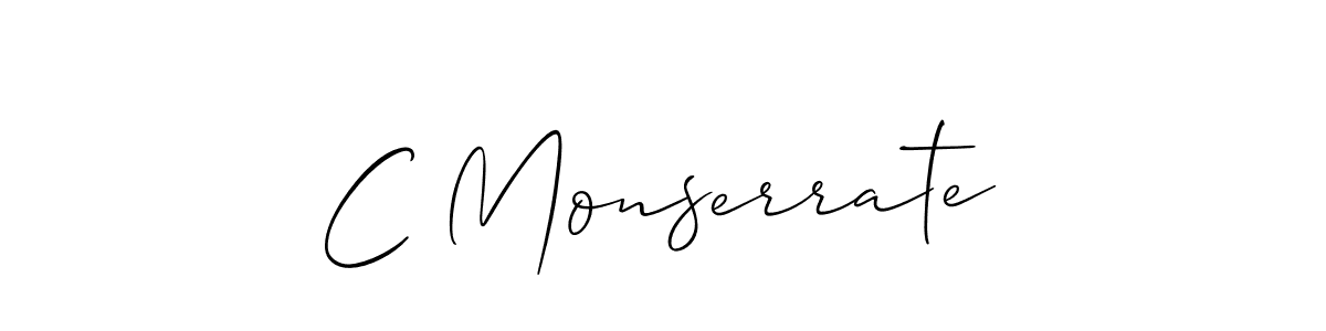 The best way (Allison_Script) to make a short signature is to pick only two or three words in your name. The name C Monserrate include a total of six letters. For converting this name. C Monserrate signature style 2 images and pictures png