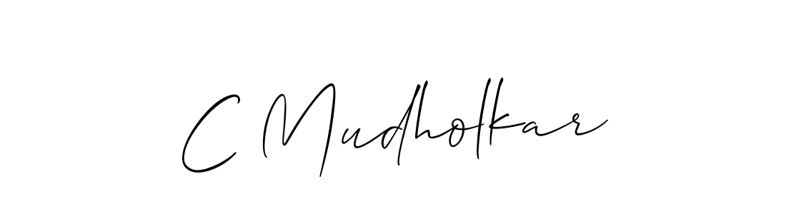 Similarly Allison_Script is the best handwritten signature design. Signature creator online .You can use it as an online autograph creator for name C Mudholkar. C Mudholkar signature style 2 images and pictures png