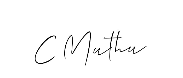 Also You can easily find your signature by using the search form. We will create C Muthu name handwritten signature images for you free of cost using Allison_Script sign style. C Muthu signature style 2 images and pictures png