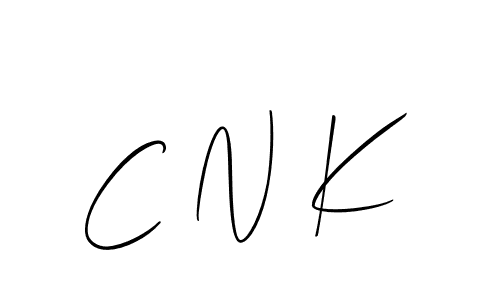 How to make C N K signature? Allison_Script is a professional autograph style. Create handwritten signature for C N K name. C N K signature style 2 images and pictures png