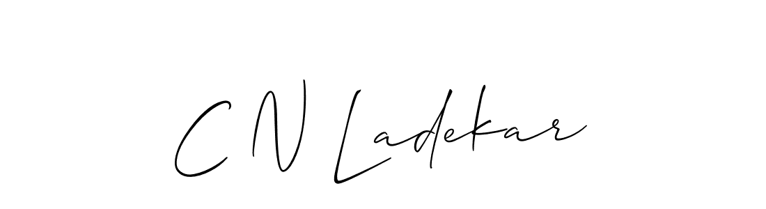 C N Ladekar stylish signature style. Best Handwritten Sign (Allison_Script) for my name. Handwritten Signature Collection Ideas for my name C N Ladekar. C N Ladekar signature style 2 images and pictures png