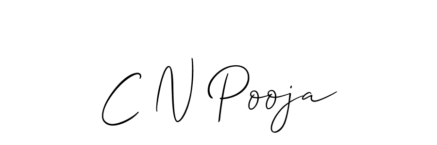 C N Pooja stylish signature style. Best Handwritten Sign (Allison_Script) for my name. Handwritten Signature Collection Ideas for my name C N Pooja. C N Pooja signature style 2 images and pictures png