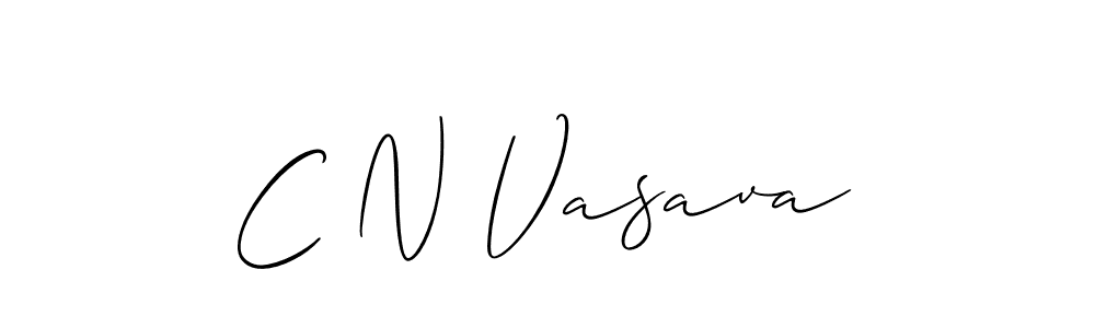 if you are searching for the best signature style for your name C N Vasava. so please give up your signature search. here we have designed multiple signature styles  using Allison_Script. C N Vasava signature style 2 images and pictures png