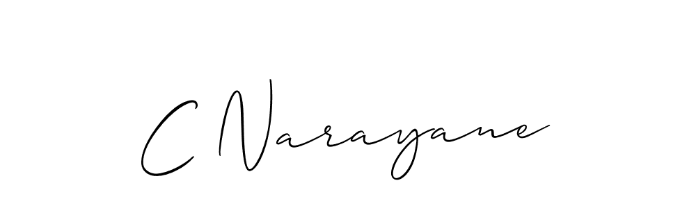 Allison_Script is a professional signature style that is perfect for those who want to add a touch of class to their signature. It is also a great choice for those who want to make their signature more unique. Get C Narayane name to fancy signature for free. C Narayane signature style 2 images and pictures png