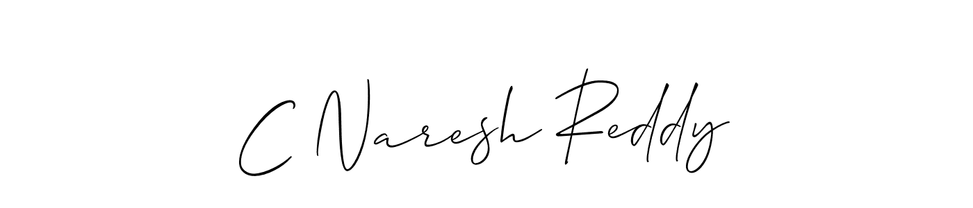 How to make C Naresh Reddy signature? Allison_Script is a professional autograph style. Create handwritten signature for C Naresh Reddy name. C Naresh Reddy signature style 2 images and pictures png