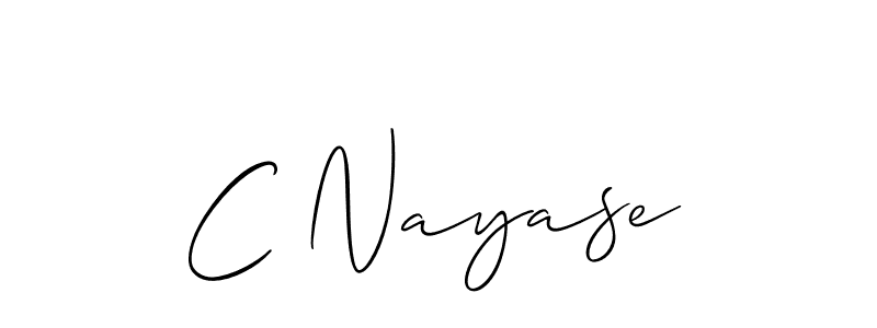 Make a short C Nayase signature style. Manage your documents anywhere anytime using Allison_Script. Create and add eSignatures, submit forms, share and send files easily. C Nayase signature style 2 images and pictures png