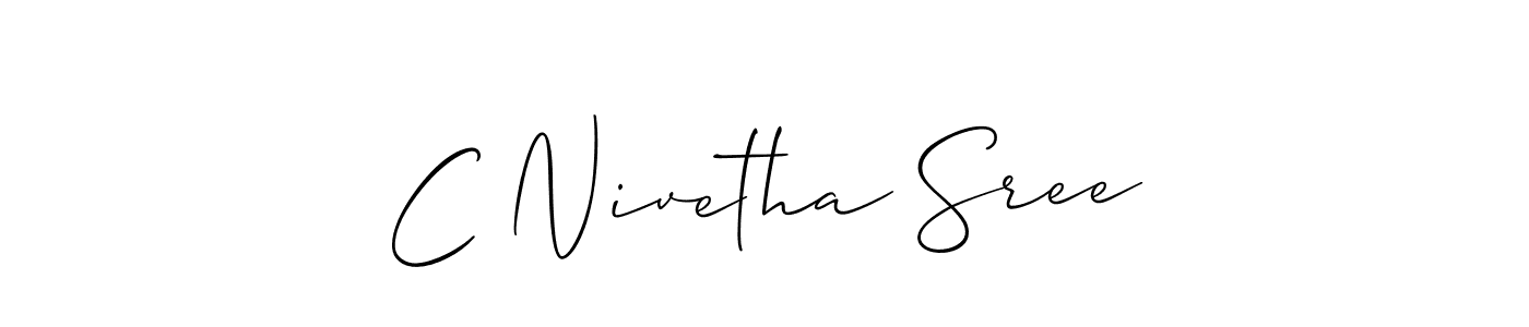 Make a beautiful signature design for name C Nivetha Sree. Use this online signature maker to create a handwritten signature for free. C Nivetha Sree signature style 2 images and pictures png