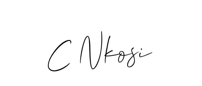 How to make C Nkosi signature? Allison_Script is a professional autograph style. Create handwritten signature for C Nkosi name. C Nkosi signature style 2 images and pictures png