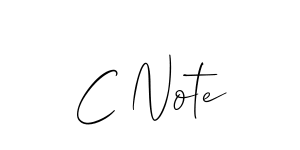 Also You can easily find your signature by using the search form. We will create C Note name handwritten signature images for you free of cost using Allison_Script sign style. C Note signature style 2 images and pictures png