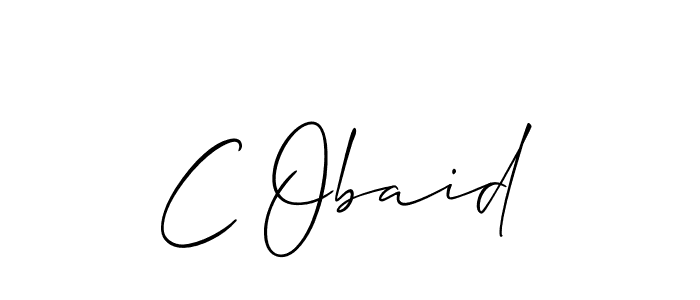 Similarly Allison_Script is the best handwritten signature design. Signature creator online .You can use it as an online autograph creator for name C Obaid. C Obaid signature style 2 images and pictures png