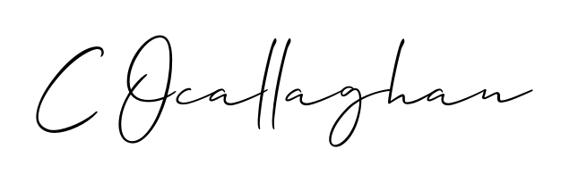 Quickly download C Ocallaghan name signature in high-resolution PNG using Allison_Script style. Ready to insert into PDFs and online applications. C Ocallaghan signature style 2 images and pictures png