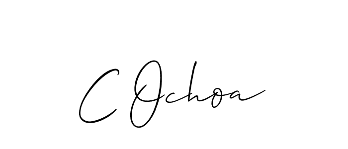 C Ochoa stylish signature style. Best Handwritten Sign (Allison_Script) for my name. Handwritten Signature Collection Ideas for my name C Ochoa. C Ochoa signature style 2 images and pictures png