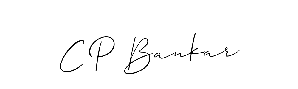 How to make C P Bankar signature? Allison_Script is a professional autograph style. Create handwritten signature for C P Bankar name. C P Bankar signature style 2 images and pictures png