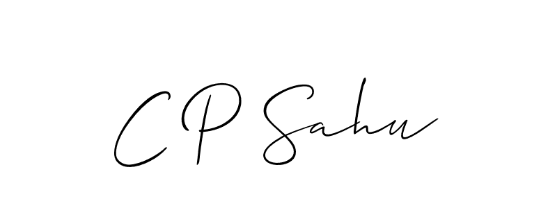 Make a beautiful signature design for name C P Sahu. With this signature (Allison_Script) style, you can create a handwritten signature for free. C P Sahu signature style 2 images and pictures png