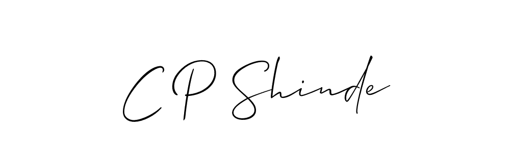 Also we have C P Shinde name is the best signature style. Create professional handwritten signature collection using Allison_Script autograph style. C P Shinde signature style 2 images and pictures png