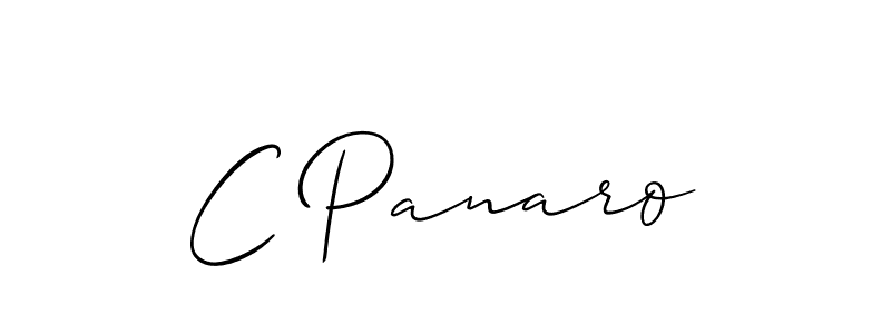Design your own signature with our free online signature maker. With this signature software, you can create a handwritten (Allison_Script) signature for name C Panaro. C Panaro signature style 2 images and pictures png
