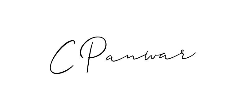 How to make C Panwar name signature. Use Allison_Script style for creating short signs online. This is the latest handwritten sign. C Panwar signature style 2 images and pictures png