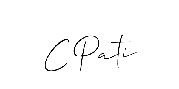 Make a beautiful signature design for name C Pati. With this signature (Allison_Script) style, you can create a handwritten signature for free. C Pati signature style 2 images and pictures png
