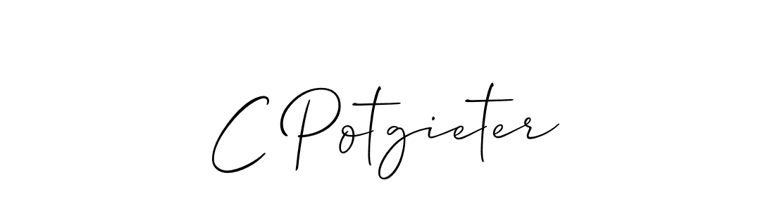 Create a beautiful signature design for name C Potgieter. With this signature (Allison_Script) fonts, you can make a handwritten signature for free. C Potgieter signature style 2 images and pictures png