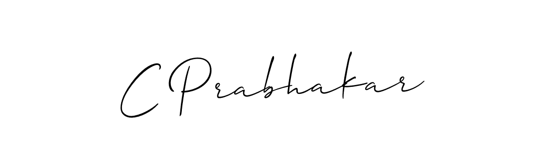 Use a signature maker to create a handwritten signature online. With this signature software, you can design (Allison_Script) your own signature for name C Prabhakar. C Prabhakar signature style 2 images and pictures png