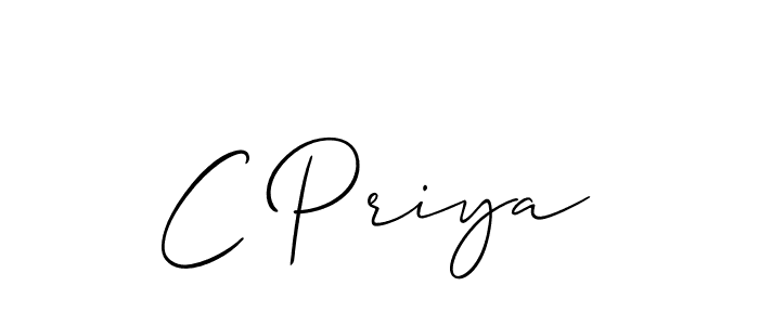 Make a beautiful signature design for name C Priya. Use this online signature maker to create a handwritten signature for free. C Priya signature style 2 images and pictures png