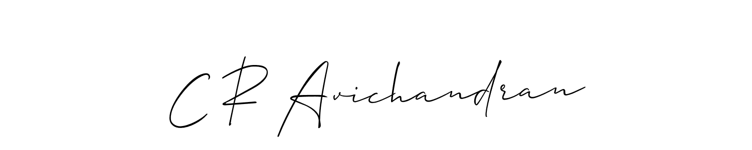 Also we have C R Avichandran name is the best signature style. Create professional handwritten signature collection using Allison_Script autograph style. C R Avichandran signature style 2 images and pictures png